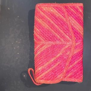 Vintage Pink and peach clutch purse